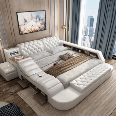 Luksusowe podwójne wielofunkcyjne łóżko Podkładka Water bed 180x200 USB Radio Music