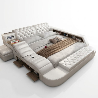 Luksusowe podwójne wielofunkcyjne łóżko Podkładka Water bed 180x200 USB Radio Music
