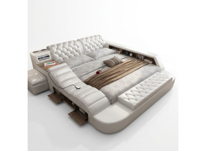 Luksusowe podwójne wielofunkcyjne łóżko Podkładka Water bed 180x200 USB Radio Music