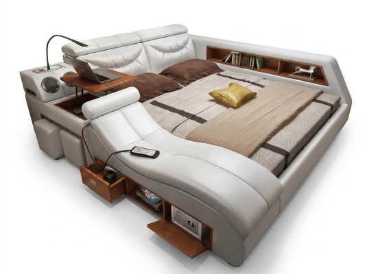 Design Łóżko xxl Duża Skóra Podkładka do łóżka Hotelowego 180x200cm wielofunkcyjna