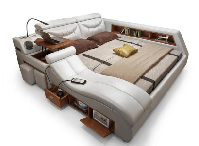 Design Łóżko xxl Duża Skóra Podkładka do łóżka Hotelowego 180x200cm wielofunkcyjna