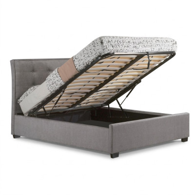 Chesterfield Design Tapicerowane Łóżko Angielskie Łóżko Podwójne Szare Łóżka 160/180x200