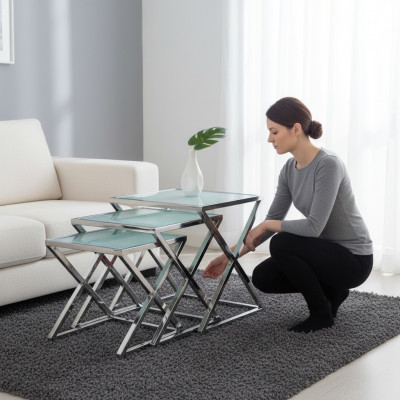Design Stół obiadowy Side stoły Kanapa Tabela Sofa Living Pokój Set Living