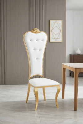 Krzesło Fotel Podkładka Drewno Classic Krzesła Luxury Stal nierdzewna Fotel