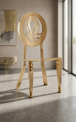 Krzesło 1x Jadalnia Pokój Krzesła Fotel Stal zagrożenia Design Meble Metal Steel