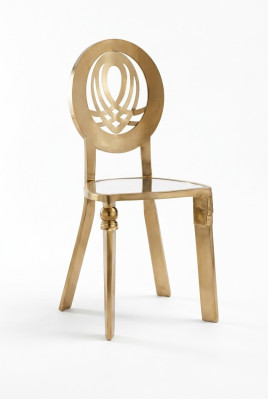 Krzesło 1x Jadalnia Pokój Krzesła Fotel Stal zagrożenia Design Meble Metal Steel