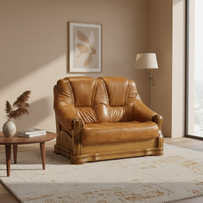 Sofy 2 miejsce do siedzenia Designerska dwuosobowa skórzana sofa do salonu kanapy sofa tapicerowana