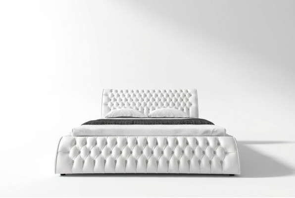 Chesterfield Łóżko Podkładka Design Double Hotel łóżko 180x200 Sypialnia Skóra