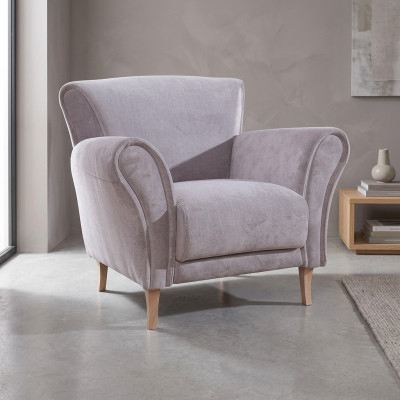 Fotel Krzesło Aksamit Lila Relaks Lounge Fotel Soft Salon TV Sofa Kanapa