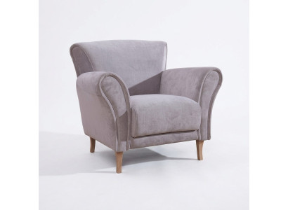 Fotel Krzesło Aksamit Lila Relaks Lounge Fotel Soft Salon TV Sofa Kanapa