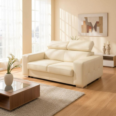 Sofa Dwuosobowa Nowa Nowoczesna Sofa Beżowa 2 miejsce do siedzenia Sofy Sofy Meble Lounge Drewno
