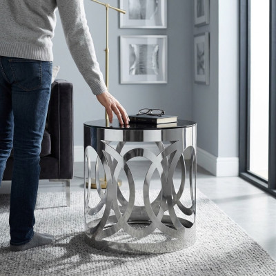 Stolik Okrągły Stolik kawowy Sofa Metalowy Salon Okrągłe