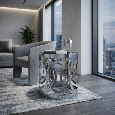 Stolik Okrągły Stolik kawowy Sofa Metalowy Salon Okrągłe
