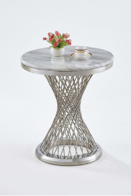 Okrągły Stolik kawowy Stal nierdzewna Luxury Meble Living Room Okrągłe