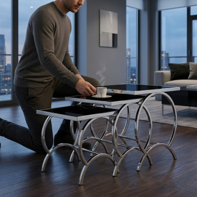 stolik kawowy stoły Designer Stolik Stal nierdzewna modern Tabela Stoliki do kawy Nowość