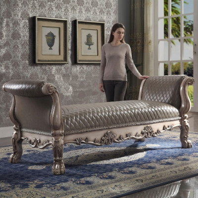 Stołek Sofa Pufa Podkładka Stołek Boczny Podnóżek Otomana Siedziba Ławka Barokowa Nowa