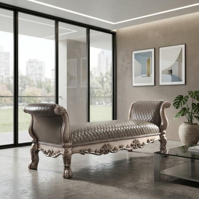 Stołek Sofa Pufa Podkładka Stołek Boczny Podnóżek Otomana Siedziba Ławka Barokowa Nowa