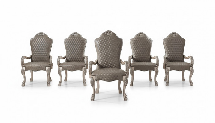 Design Krzesło Zestaw 6x Krzesła z Podłokietniki Podkładka Grupa Fotel Ustawić Nowy