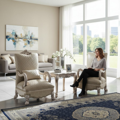 Zestaw 2x Fotel Stolik salon Tabela sofa stolik kawowy boczny 3-częściowy