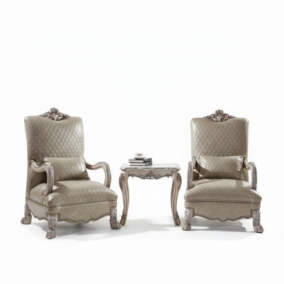 Zestaw 2x Fotel Stolik salon Tabela sofa stolik kawowy boczny 3-częściowy