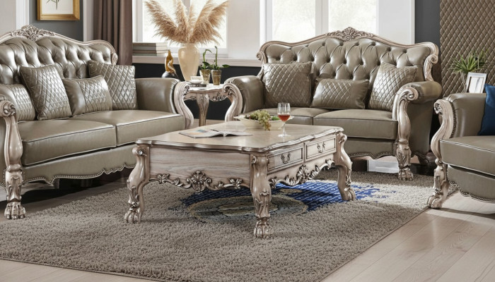 stolik kawowy Tabela Sofa stoły Stolik Living Room Design Beżowe Drewno Barokowe