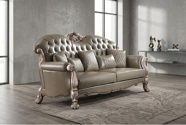 Sofa Trzyosobowa Kanapa Podkładka Design Nowoczesna 3-osobowa Siedziba Sofy Pokój Meble Beige