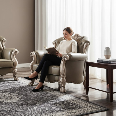 Barokowy Fotel Jednomiejscowy Podkładka Sofa Kanapa TV Kanapy Projekt Salonu Nowy