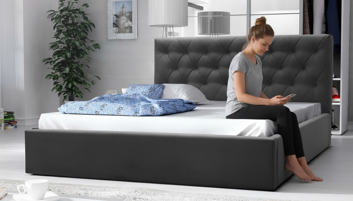 Luksusowe łóżko podwójne w stylu Meble Sypialnia Hotelowe łóżka 180x200 Chesterfield