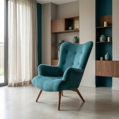 Fotel Single Seater Lounge Club Meble EarsFotel Sofa Kanapa Telewizor Podkładka Nowość