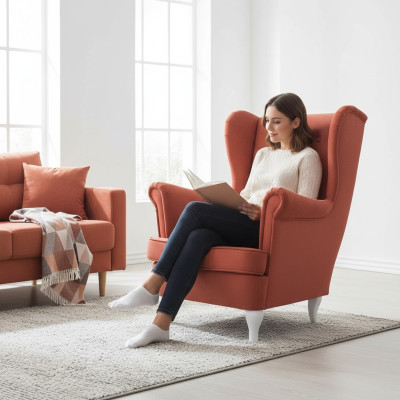 Fotel Podkładka miejsce siedzące Design Couch Sofa Relaks Materiał Lounge Luxury TV Club
