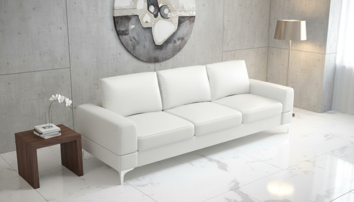 Projekt Salonu Włókienniczy 3 miejsce do siedzenia Biały Elegancka Nowoczesna Sofa Kanapa Tapicerka Nowa