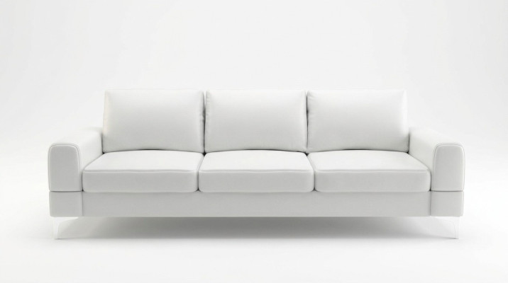 Projekt Salonu Włókienniczy 3 miejsce do siedzenia Biały Elegancka Nowoczesna Sofa Kanapa Tapicerka Nowa