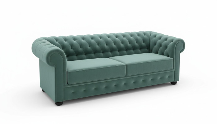 Design Sofa Kanapa 3 miejsce do siedzenia Tapicerka Skóra Duże Sofy Włókienniczy Chesterfield