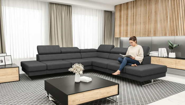 Design Sofa Kanapa Tapicerka Salon Kształt L Nowoczesny Elegancki Żywy krajobraz Nowy