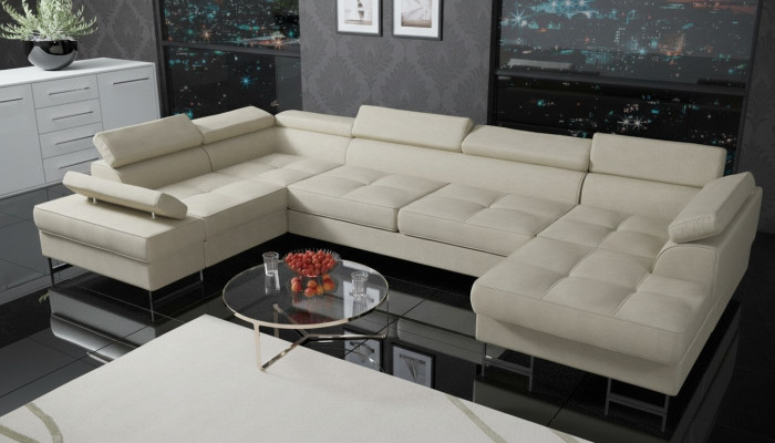Włókienniczy Sofa Narożnikowa kanapa Sofa Sofa Podkładka Żywy krajobraz Skóra Sofy Kanapy w kształcie litery U