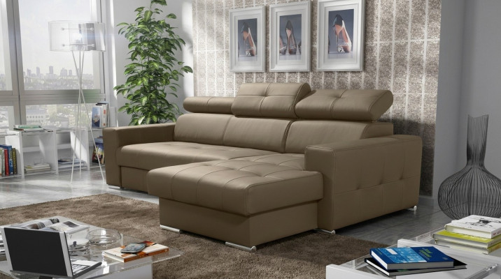 Sofa Narożnik Kanapa Tapicerka Salon Nowy Materiał w kształcie litery L Skóra Żywy krajobraz Sofy