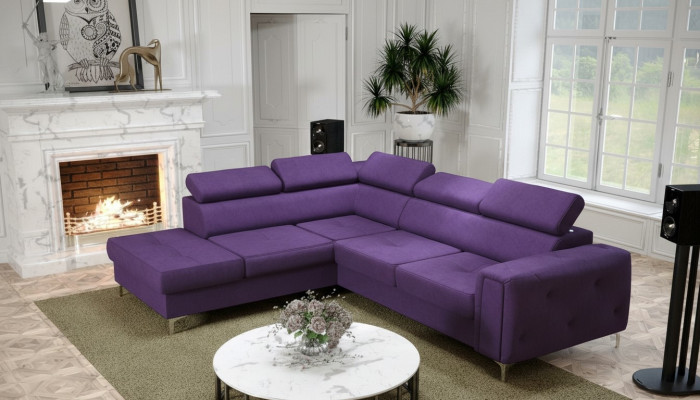 Design Narożnikowa kanapa Tapicerka kanapy w kształcie litery L Luksusowe kanapy do salonu w miękkim stylu Nowość