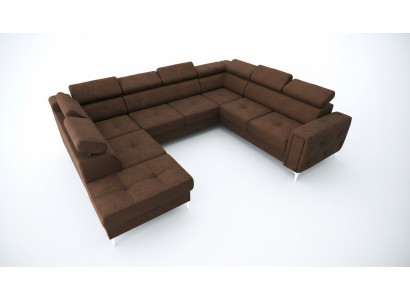 Sofa Kształt U Sofa Tkaninowa Żywy krajobraz Design Nowoczesne Sofy Skóra Brązowa Nowość