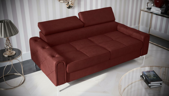 Designerskie Kanapy Luksusowa Podkładka Meble Sofa Kanapa Siedziba Skóra Włókienniczy Nowa 186x100cm