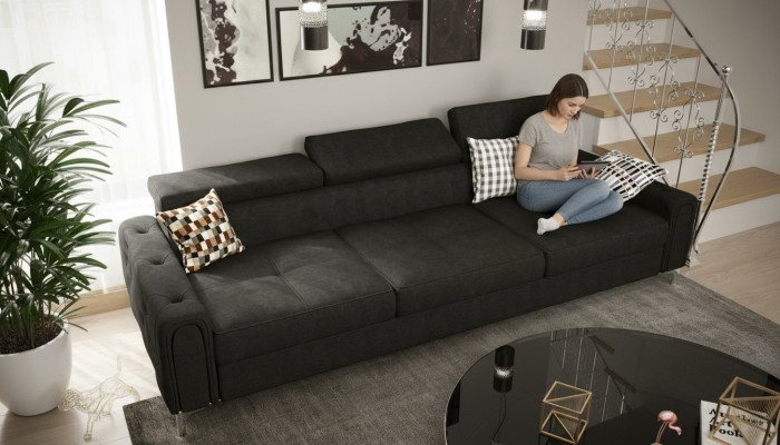 Sofa 3 miejsce do siedzenia Włókienniczy Skóra Sofy Kanapa Podkładka Luxury Meble Modern trzyosobowa