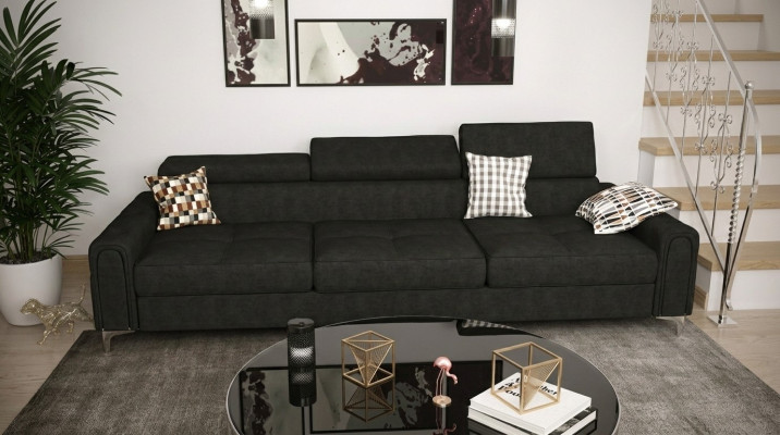 Sofa 3 miejsce do siedzenia Włókienniczy Skóra Sofy Kanapa Podkładka Luxury Meble Modern trzyosobowa