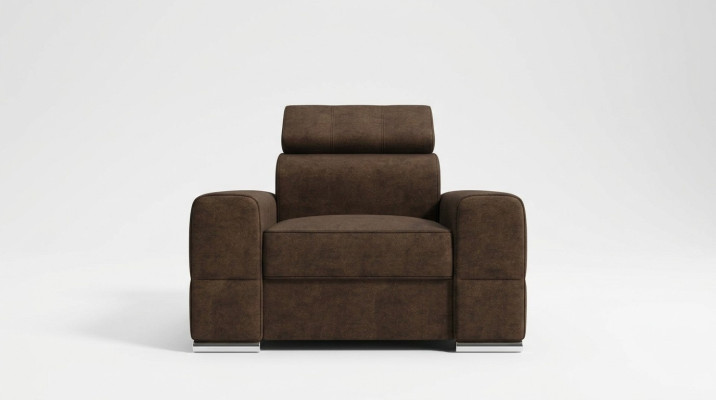 Designerski Luksusowy Fotel Fotel Sofa 1 miejsce do siedzenia TV Lounge Szezlong Skóra Włókienniczy