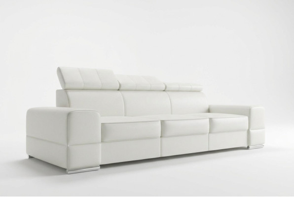 Design xxl Couches Sofa 4 - miejsce do siedzenia Sofa Skóra Podkładka Biały Luksusowa sofa czteroosobowa