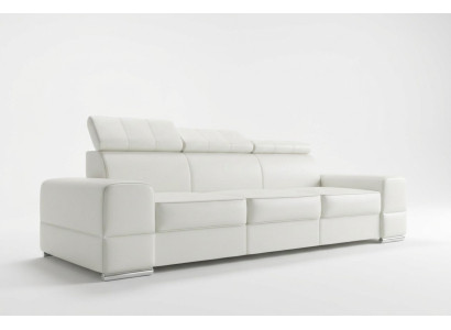 Design xxl Couches Sofa 4 - miejsce do siedzenia Sofa Skóra Podkładka Biały Luksusowa sofa czteroosobowa
