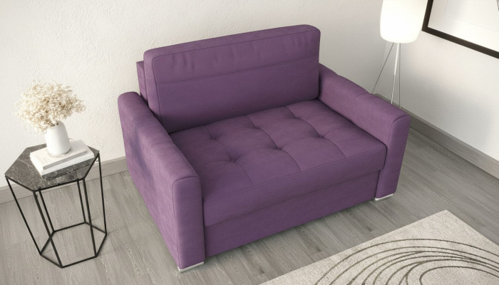 Fotel Relaks Włókienniczy Lounge Club Podkładka Design Couch Sofa miejsce do siedzenia Luksus Fioletowy Nowość