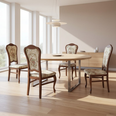 Krzesło Podkładka Design Lounge Kuchnia Siedziba Lehn Ustawić Fotel Nowy 4x Krzesła Nowy