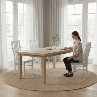 Zestaw 4x Krzesło Luxury Design Solidny Drewno Krzesła Siedziba Porch Kuchnia jadalnia nowość