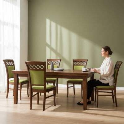 Grupa Włókienniczy Nowa jadalnia Restauracja Nowy Design Krzesło 4x Krzesła Zestaw Fotel Nowość
