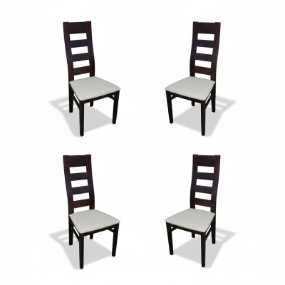 Krzesła Gastro jadalnia Material New Design Zestaw 4x Fotel Krzesło Drewno Włókienniczy Podkładka