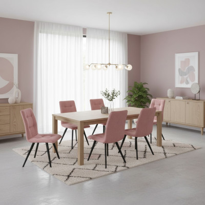 Grupa Fotel Italian Luxury Meble Ustaw jadalnia Krzesło Zestaw 6x Krzesła